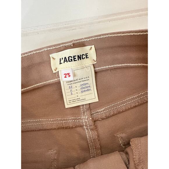 NWOT L’AGENCE Skinny Wax Coated Stretchy Pants Mid Rise Casual Womens Size 25 - Picture 5 of 7